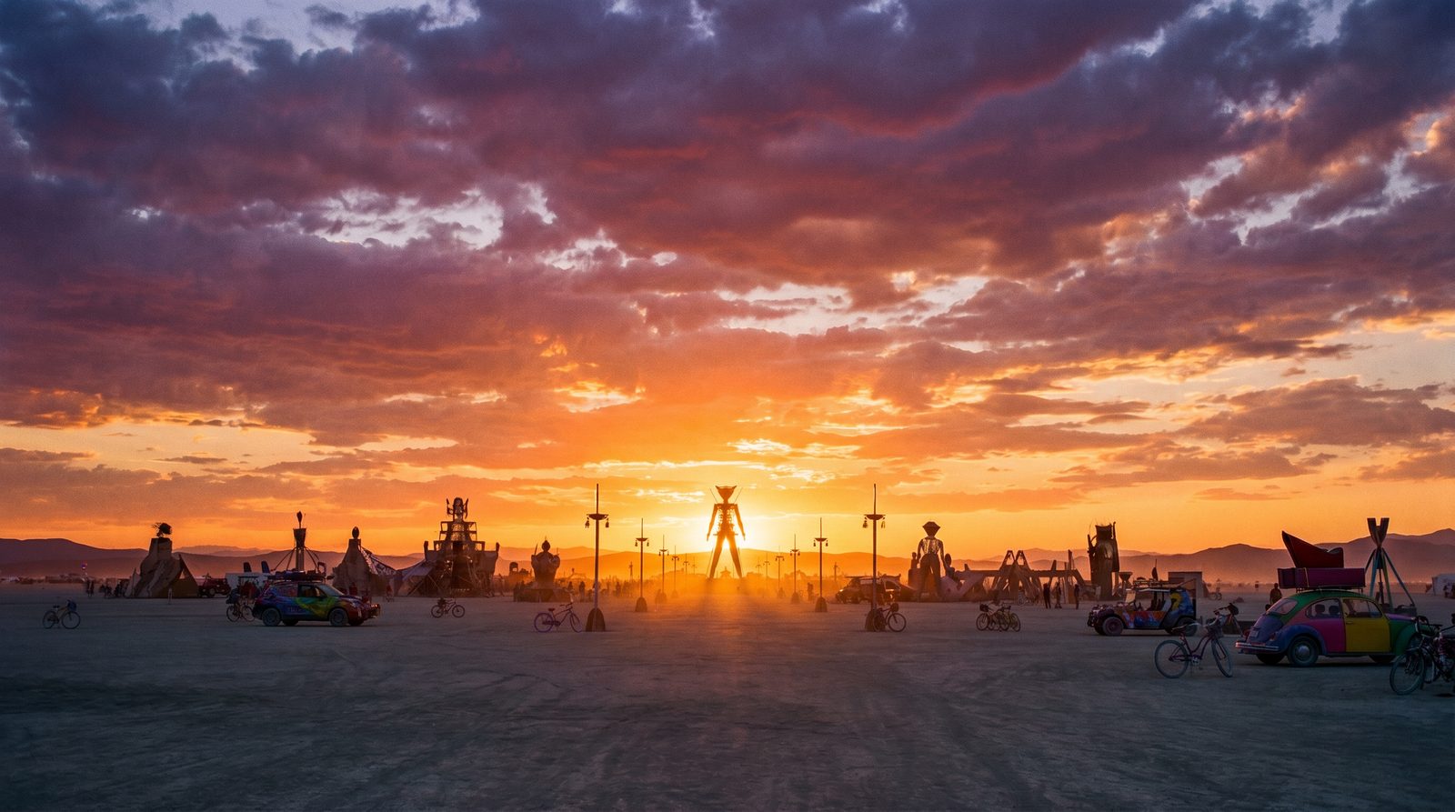 Burning Man Desert Sunset
